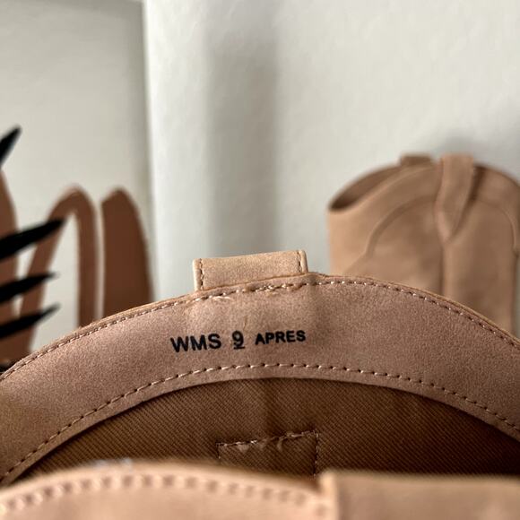 DV Dolce Vita Andres Tan Faux Leather Heeled Western Booties Size 9 - Picture 7 of 8